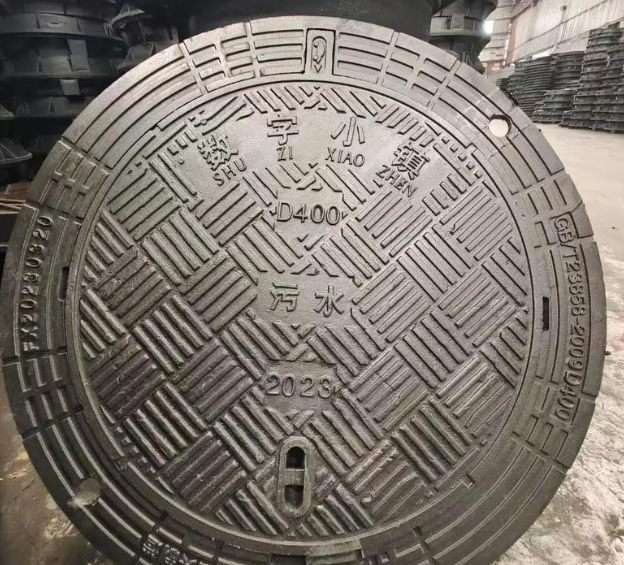 郑场镇球墨铸铁防沉降井盖展示